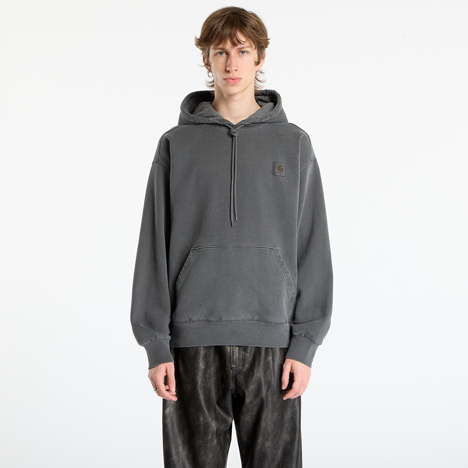 Sweatshirt Carhartt WIP Hooded Vista Sweat UNISEX Black Garment Dyed XL