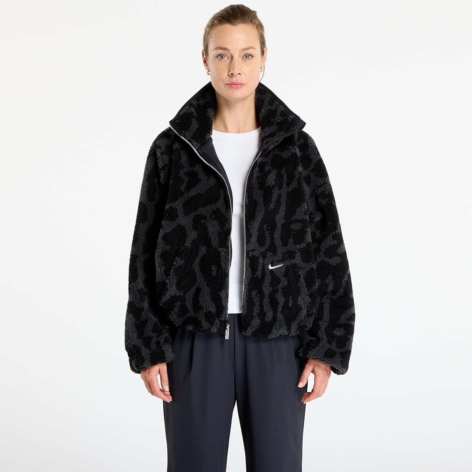 Jacket Nike Sportswear Women's High-Pile Fleece Jacket Black/ Black/ Sail XS