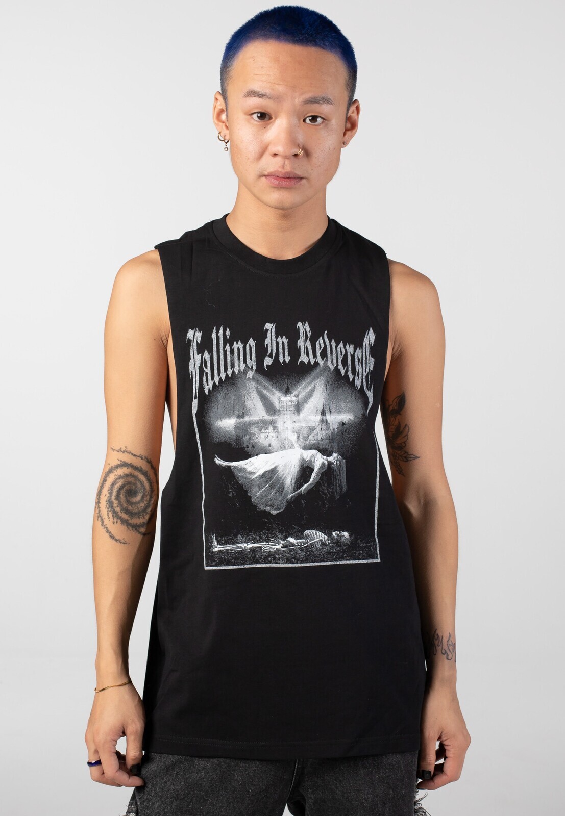 Falling In Reverse - Floating - Sleeveless - black - L - 95% Cotton, 5% Elastane,Jersey