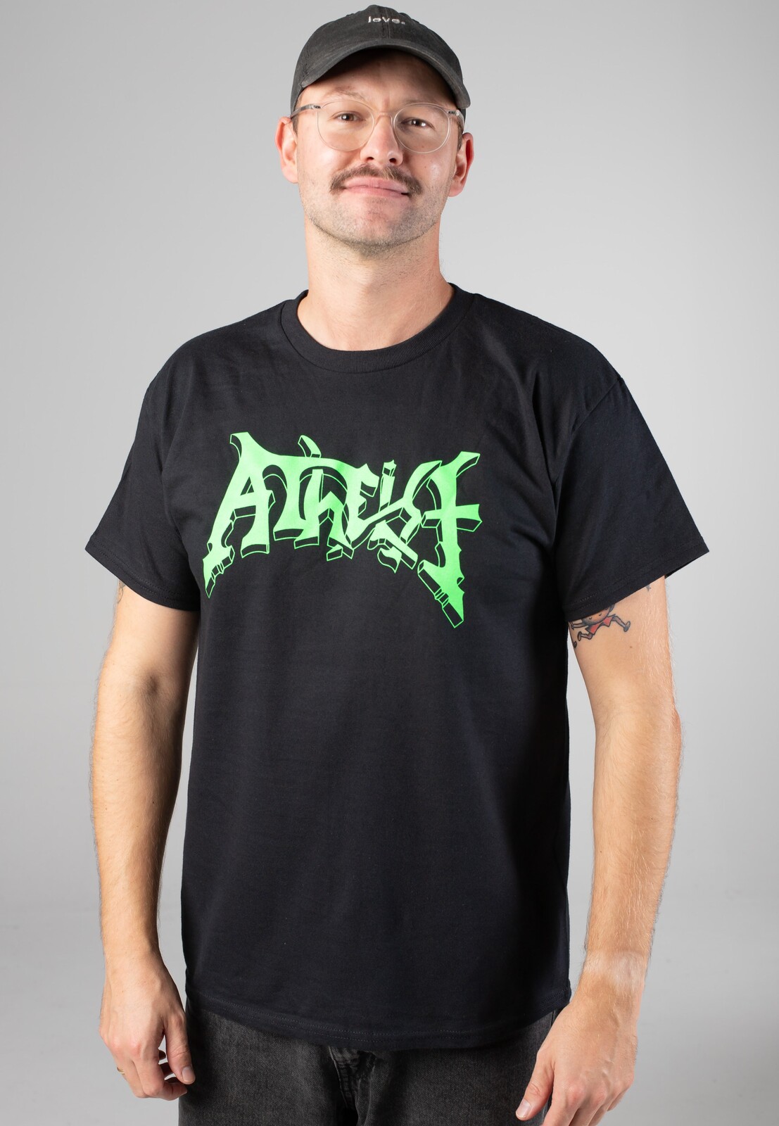 Atheist - Neon Logo - T-Shirt - black - L - 100% Cotton,Jersey