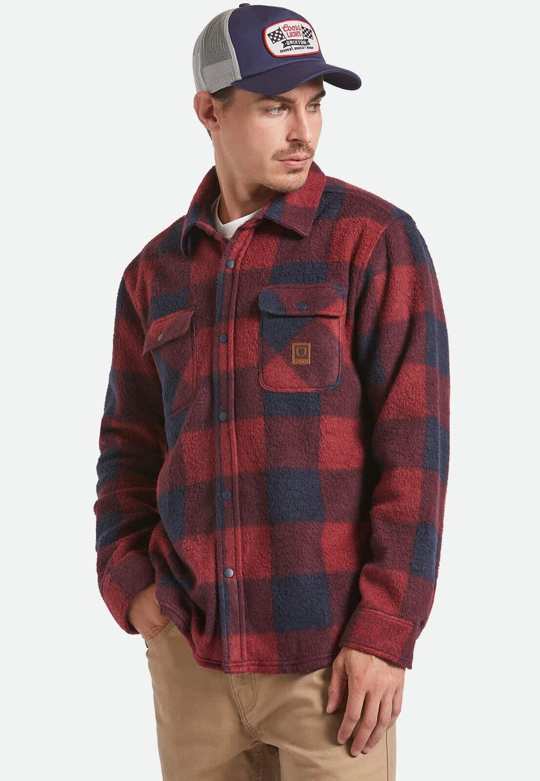 Brixton - Bowery L/S Arctic Stretch Fleece Adrenaline Rush/Mood Indigo - Jacket