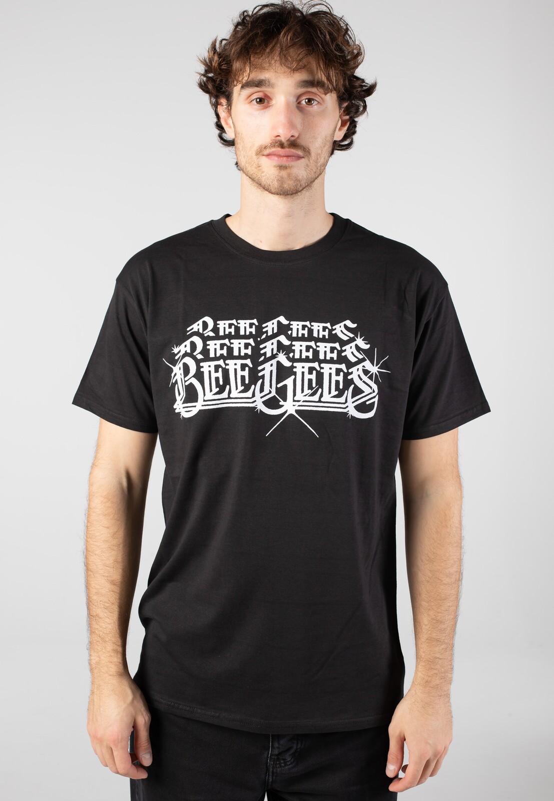 Bee Gees - Stacked Logo - T-Shirt - black - L - Jersey