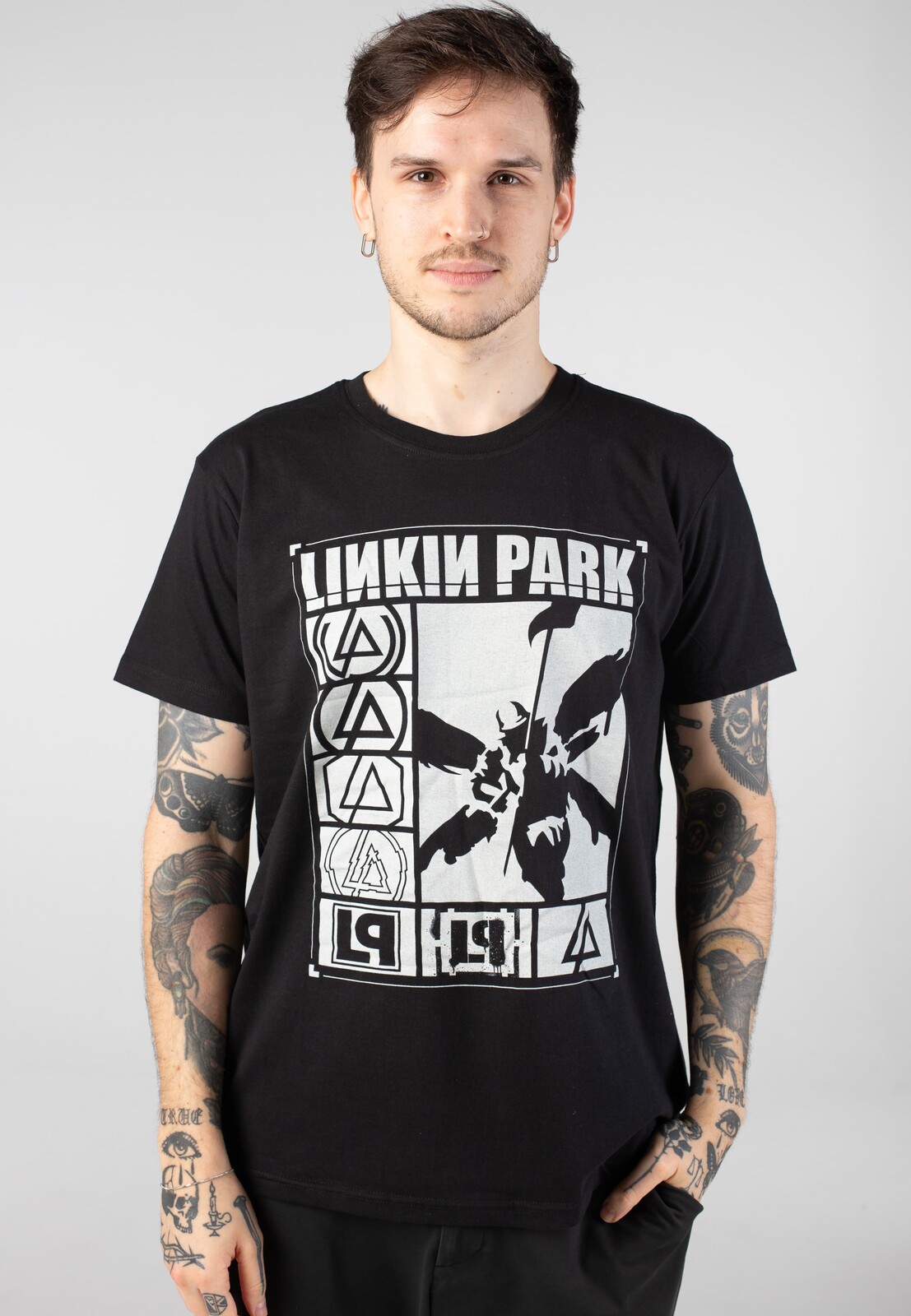 Linkin Park - Logos Rectangle - T-Shirt - black - L - Jersey