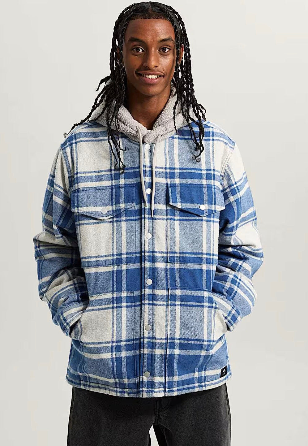 Vans - Piedmont Hooded Plaid Oatmeal Heather/True Navy - Jacket