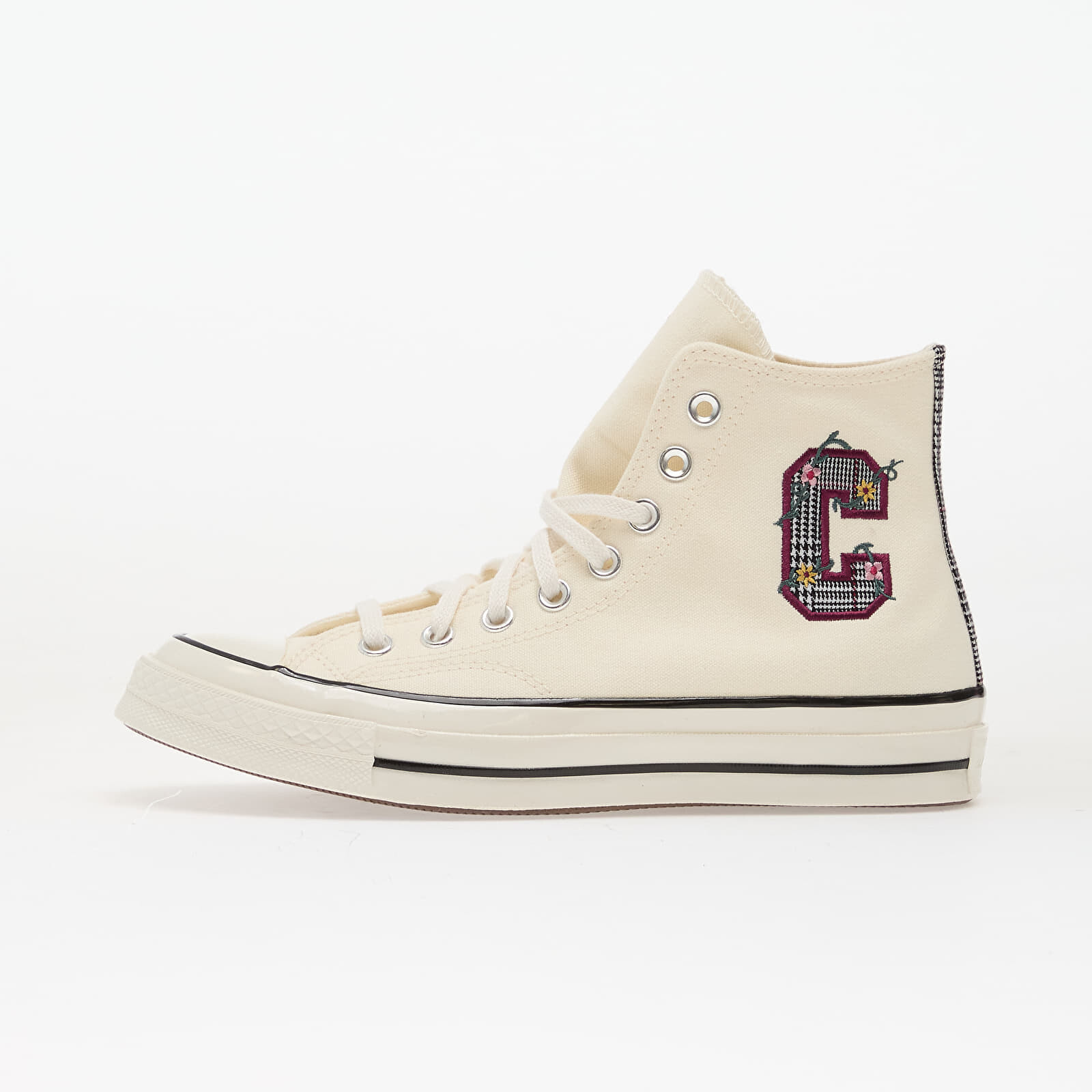 Sneakers Converse Chuck 70 Varsity Vines Hi Egret/ Black/ Frozen Acai UK 6.5