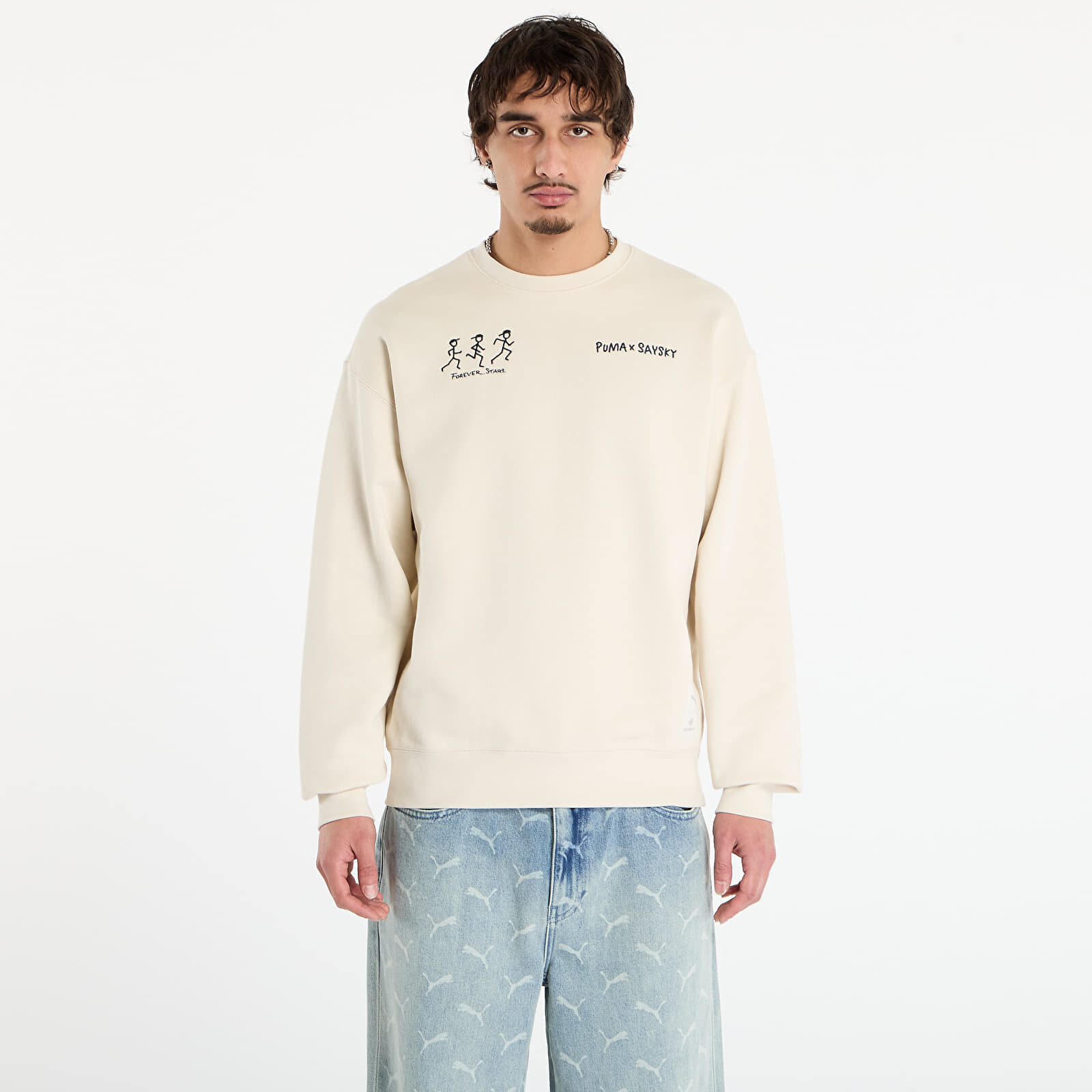 Sweatshirt Puma x Saysky UNISEX Crew Sweatshirt Alpine Snow XXL