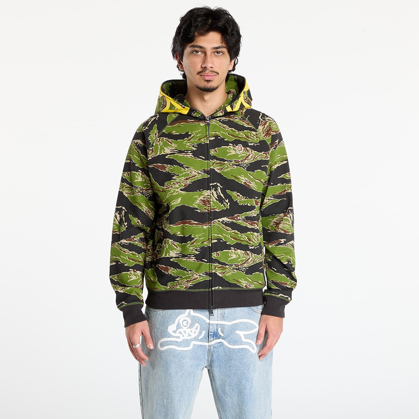 Sweatshirt Billionaire Boys Club Icecream Smiley Tiger Stripe Full Zip-Through Hood Camo XXL