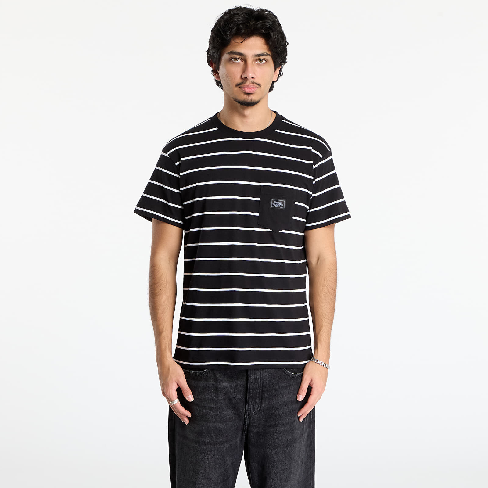 T-shirt Horsefeathers Alpha T-Shirt Black Stripes L