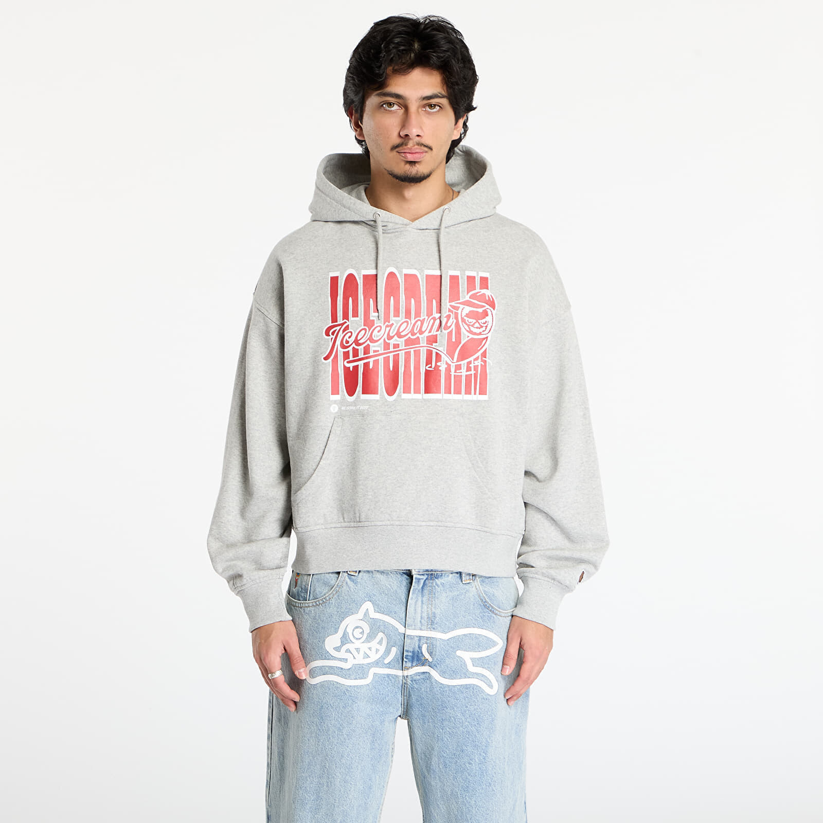 Sweatshirt Billionaire Boys Club Icecream Cherry Oversized Popover Hood Heather Grey L