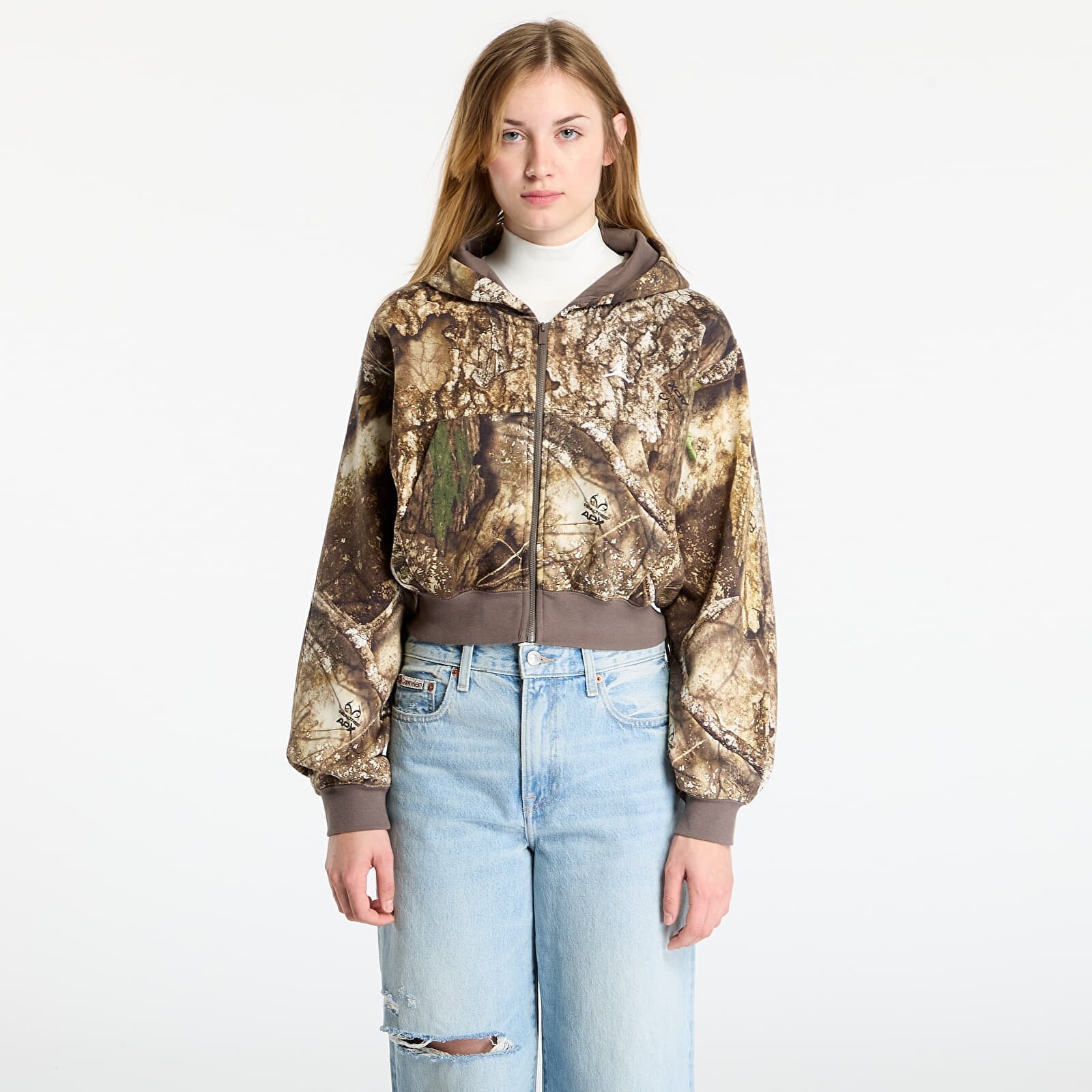 Sweatshirt Jordan Brooklyn Fleece Women's Realtree Mod Crop Full-Zip Hoodie Sail/ Sail XL