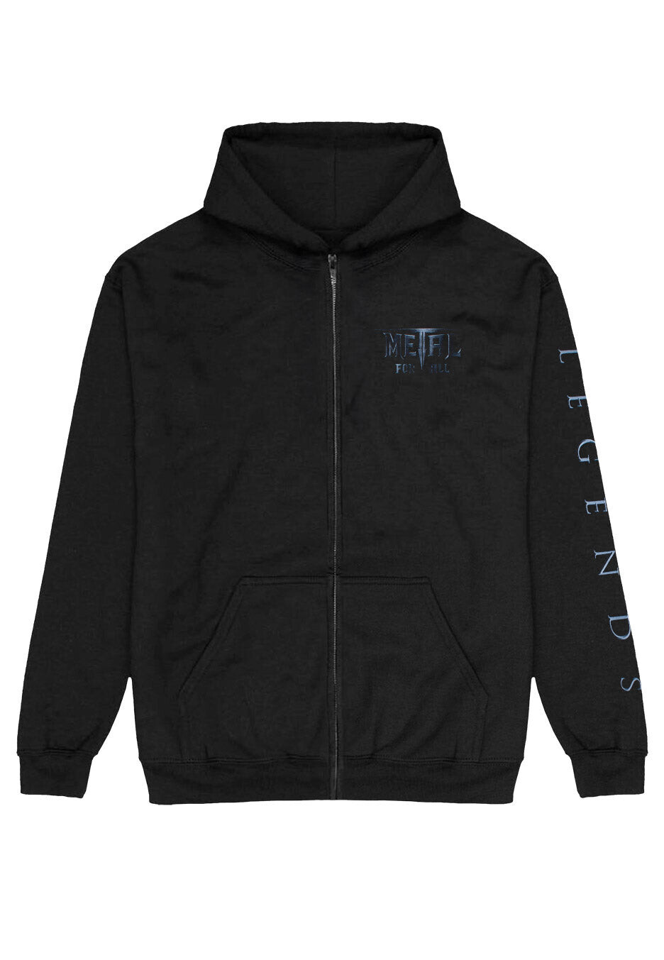 All For Metal - Legendes Cover - Zipper - black - L - 65% Cotton, 35% Polyester,Sweat