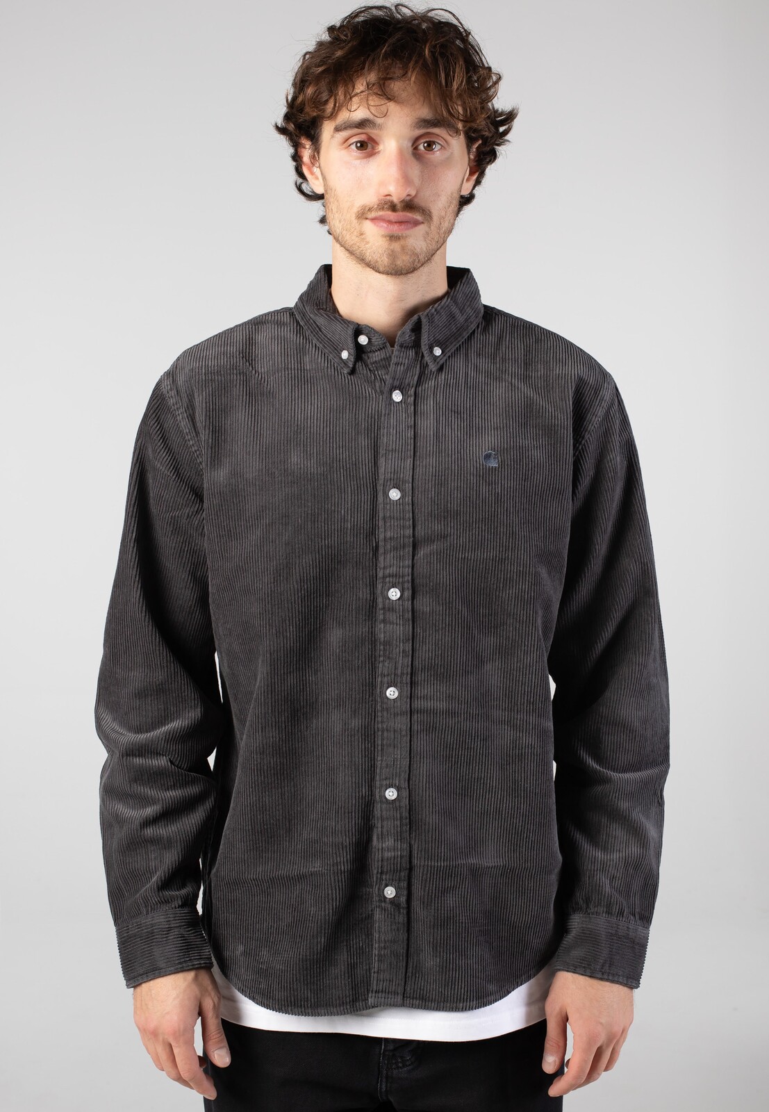Carhartt WIP - Madison Cord Graphite/Graphite - Shirt - grey - L - 100% Cotton,Corduroy