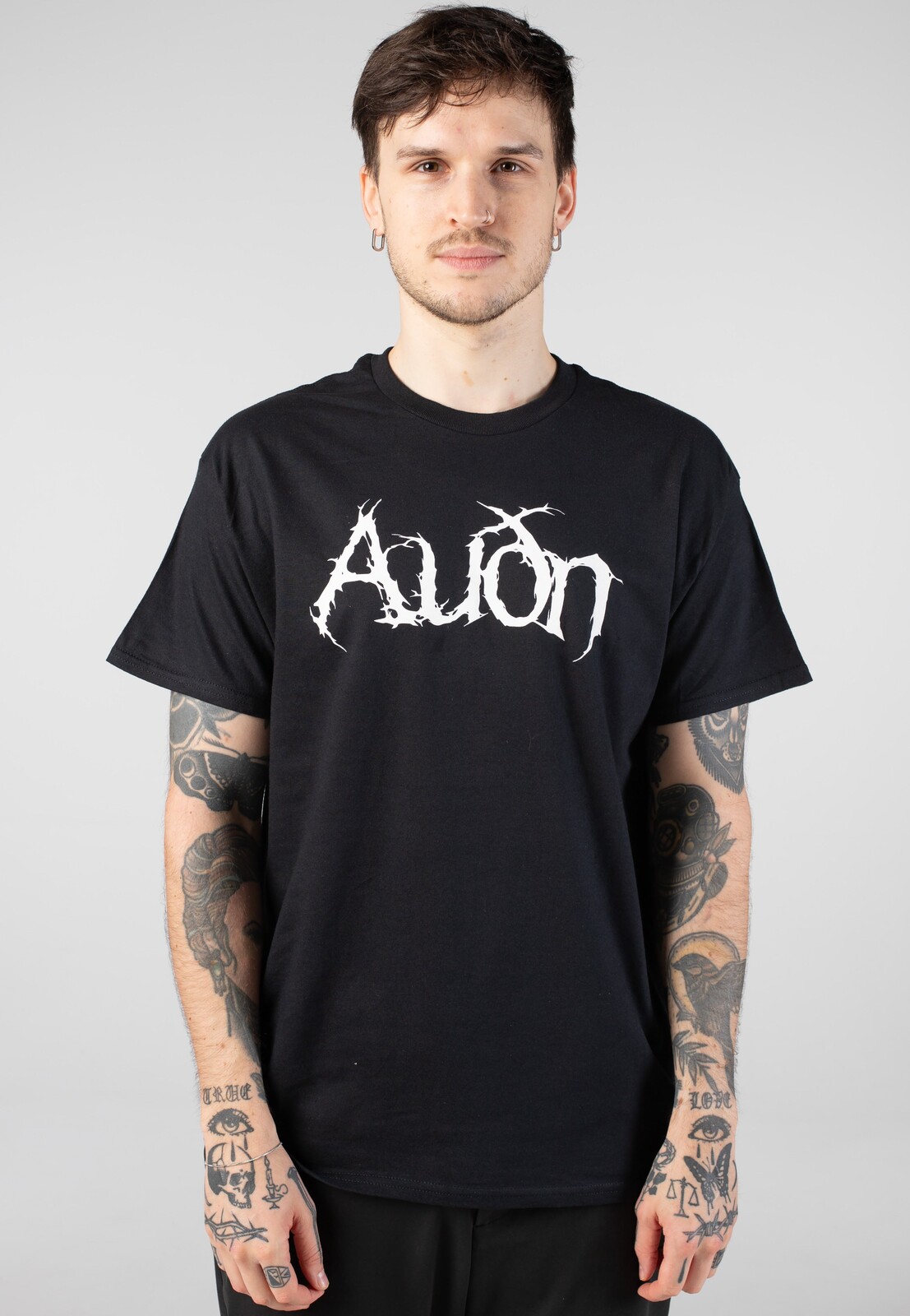 Audn - Audn White Logo / Sigil - T-Shirt - black - L - 100% Cotton,Jersey