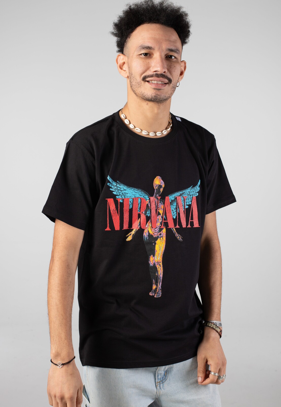 Nirvana - Angelic - T-Shirt - black - L - 100% Cotton,Jersey