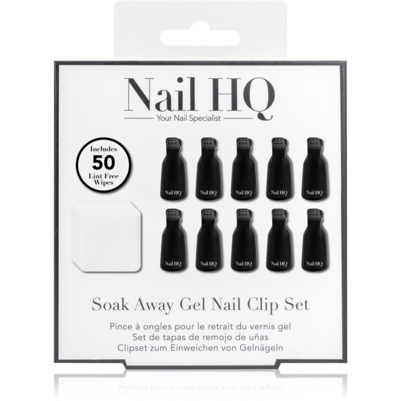 Nail HQ Soak Away Gel Nail Clip Set set to remove gel and acrylic nails