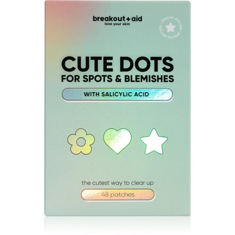 breakout + aid Cute Dots For Spots and Blemishes topical acne treatment with salicylic acid 48 pc