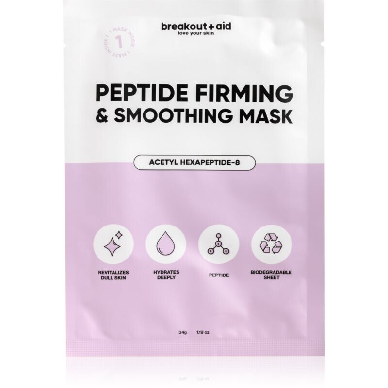 breakout + aid Peptide Firming & Smoothing Mask sheet mask with peptides 34 g