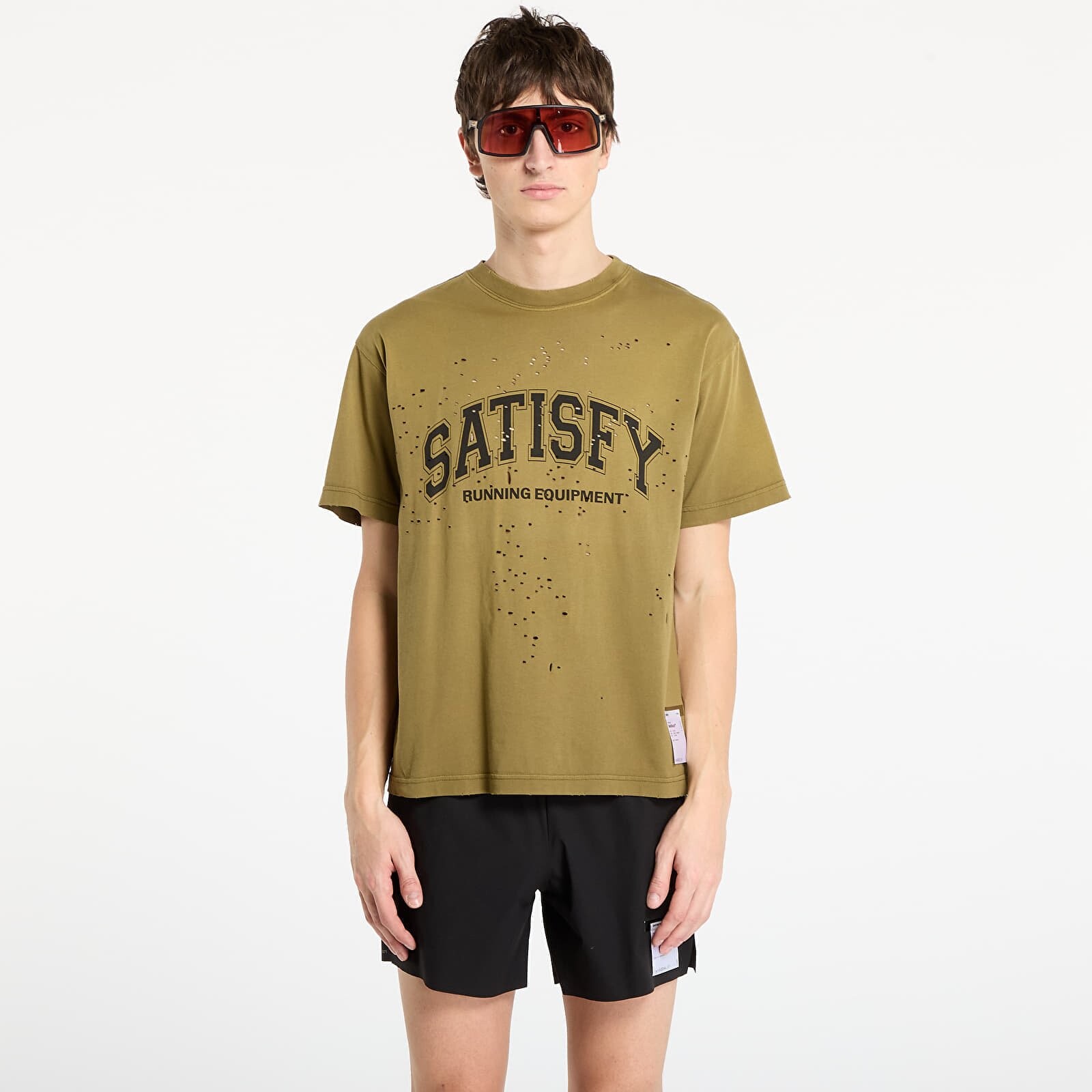 T-shirt Satisfy MothTech T-Shirt Sun Bleached Military Olive S