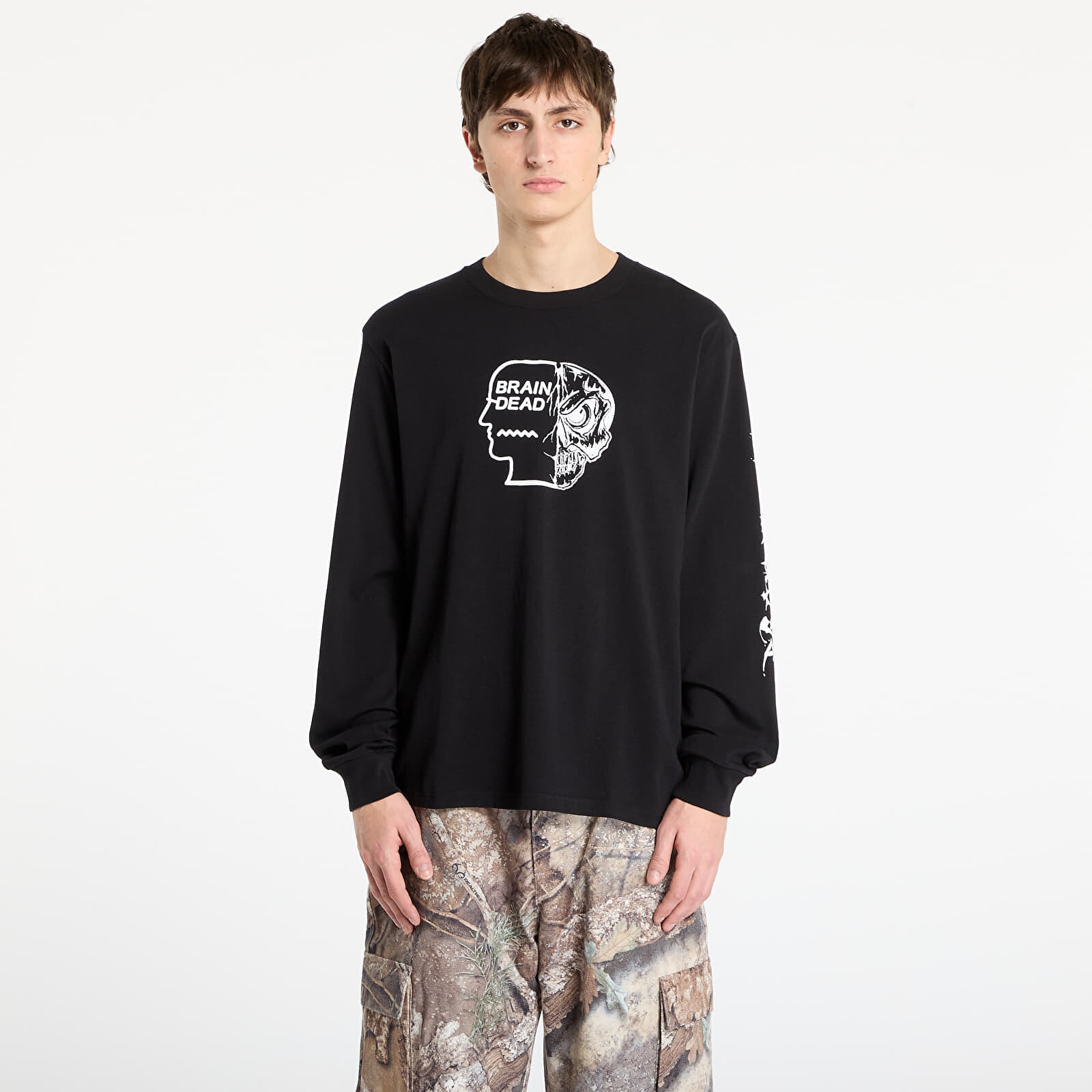 T-shirt Brain Dead Skull Mech Long Sleeve Black L