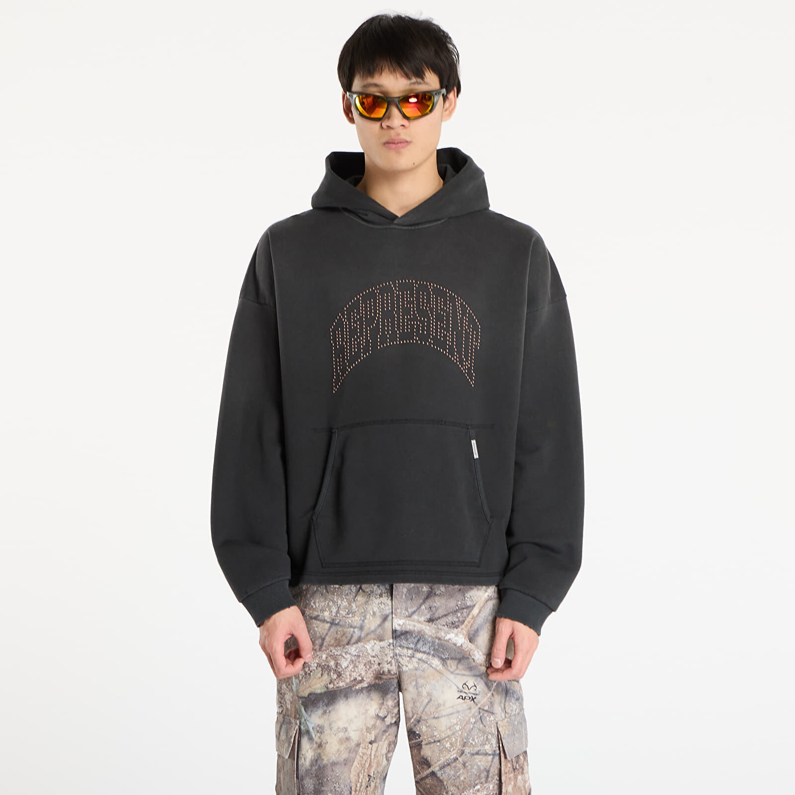Sweatshirt REPRESENT Embellished Hoodie UNISEX Stained Black XL