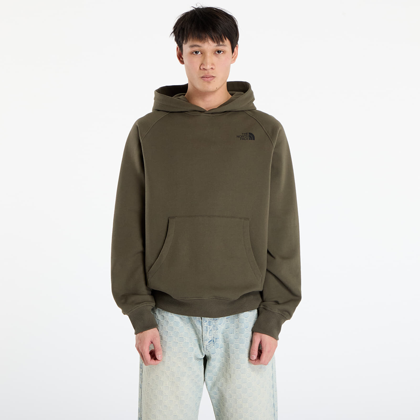 Sweatshirt The North Face M Raglan Box Nse Edge Of Light Infill Hoodie New Taupe Green/ TNF Black Edge Of Light Print S