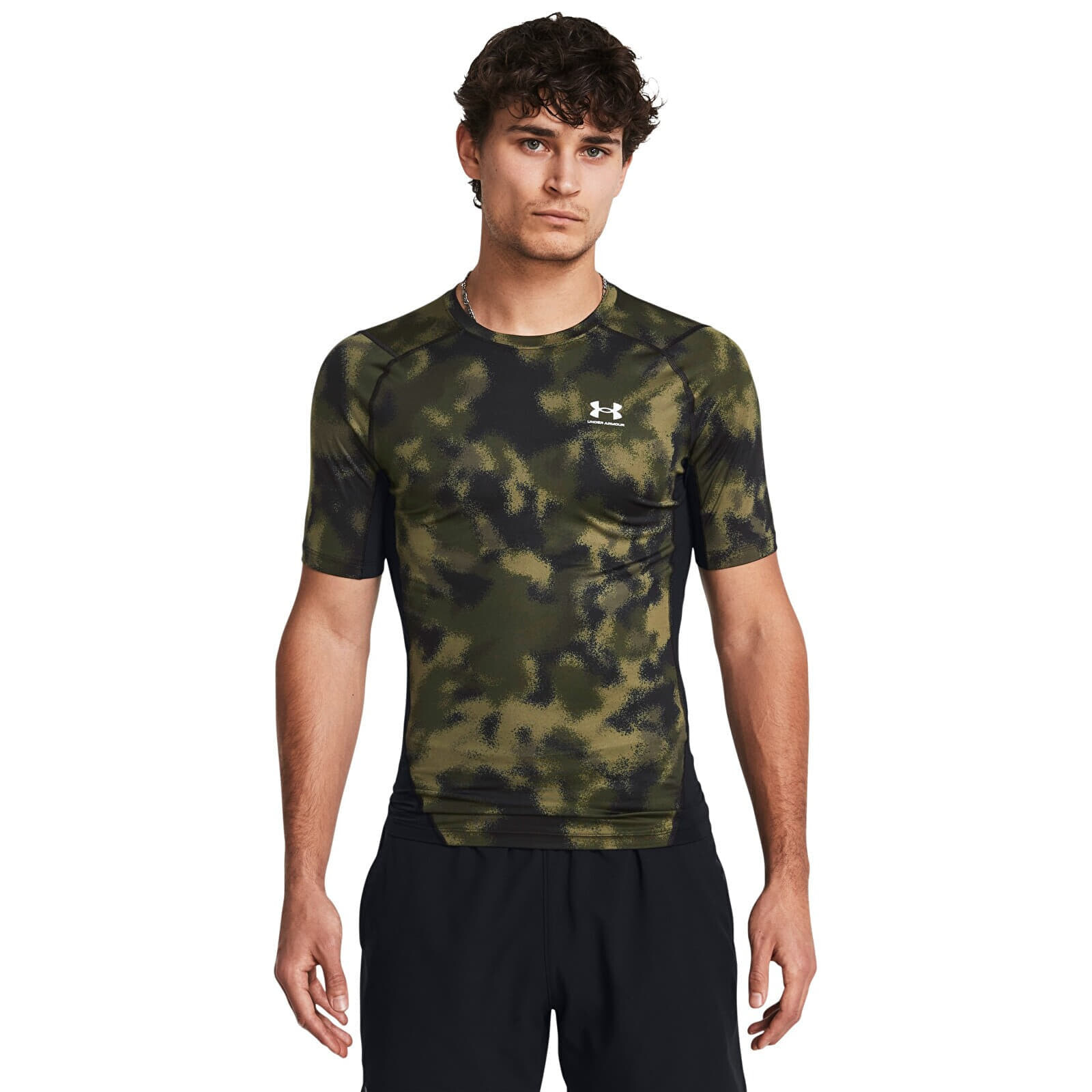 T-shirt Under Armour HG Armour Printed SS Green L