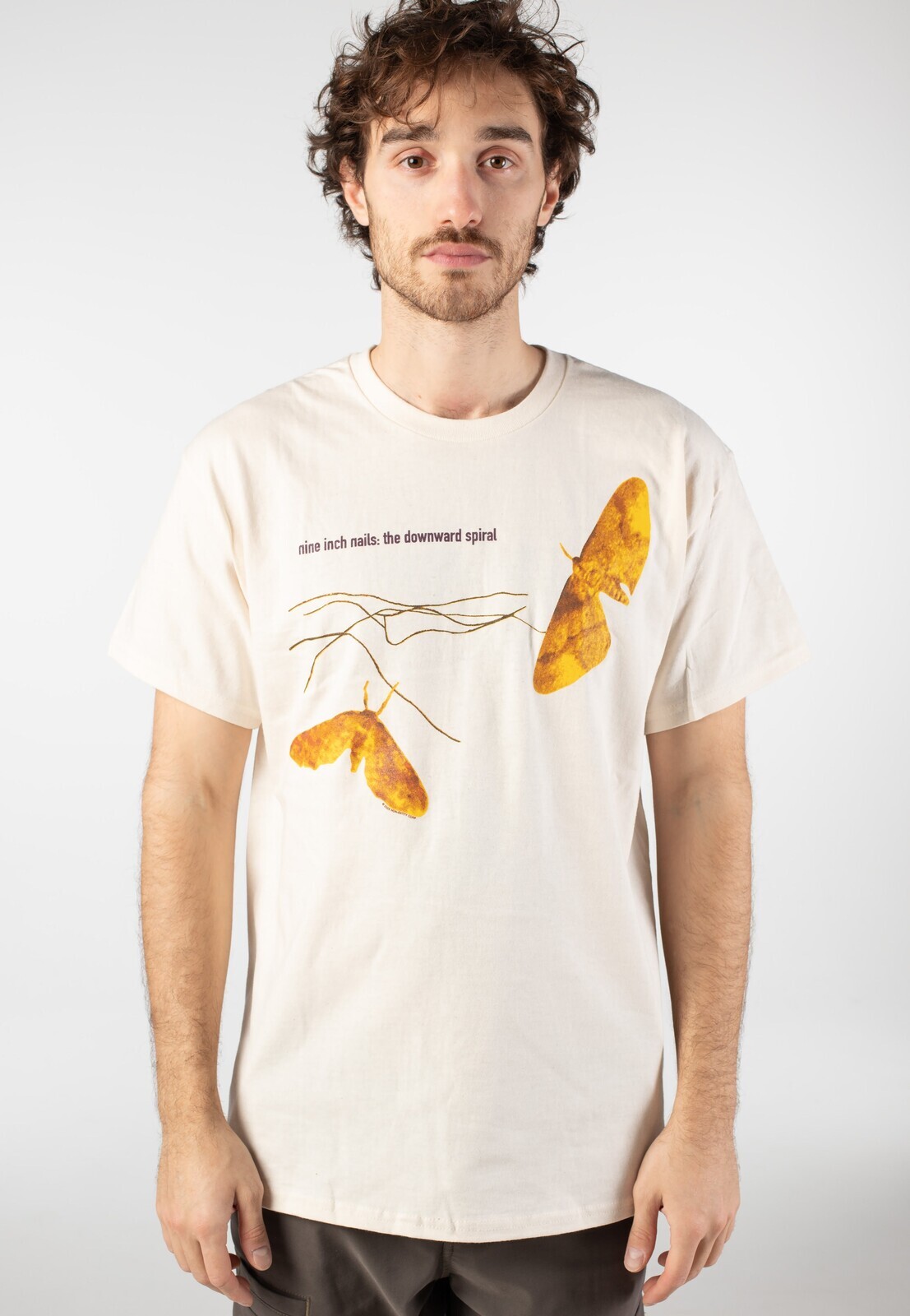 Nine Inch Nails - The Downward Spiral Moth Sand - T-Shirt - beige - L - Jersey