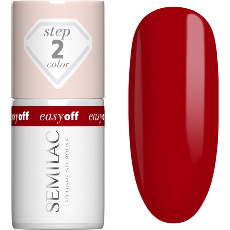 Semilac Easy Off Step 2 gel nail polish for UV/LED hardening shade The Red Core 7 ml