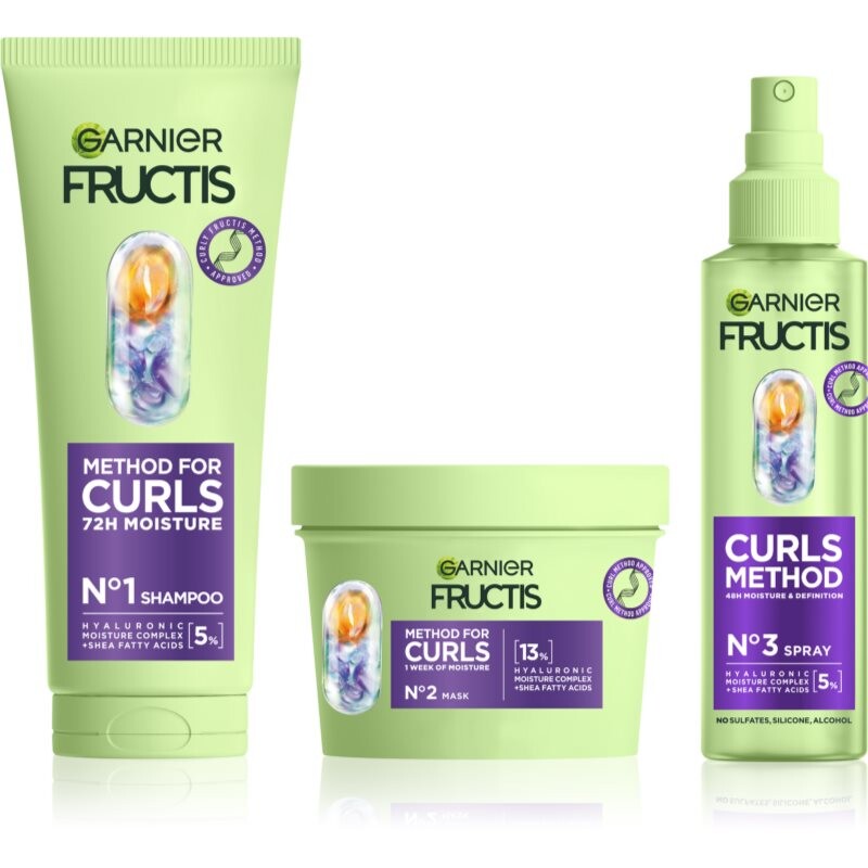 Garnier Fructis Curls Method economy pack for wavy and curly hair 3 pc