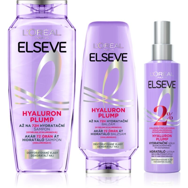 L’Oréal Paris Elseve Hyaluron Plump economy pack for hair 3 pc