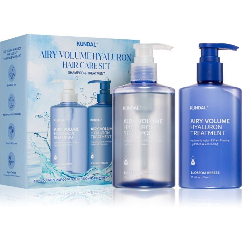 KUNDAL Airy Volume Hyaluron Set gift set for hair