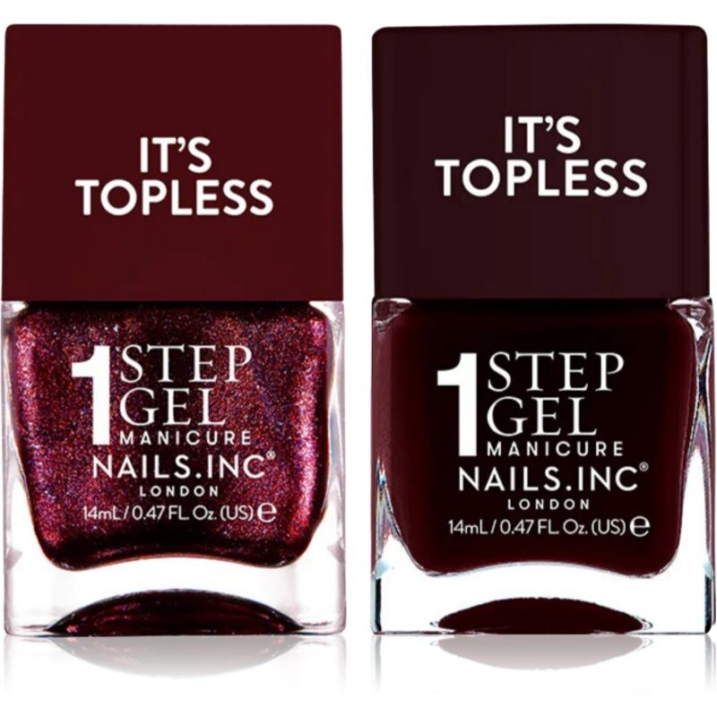 Nails Inc. It’s Topless Cherry Noir nail polish set