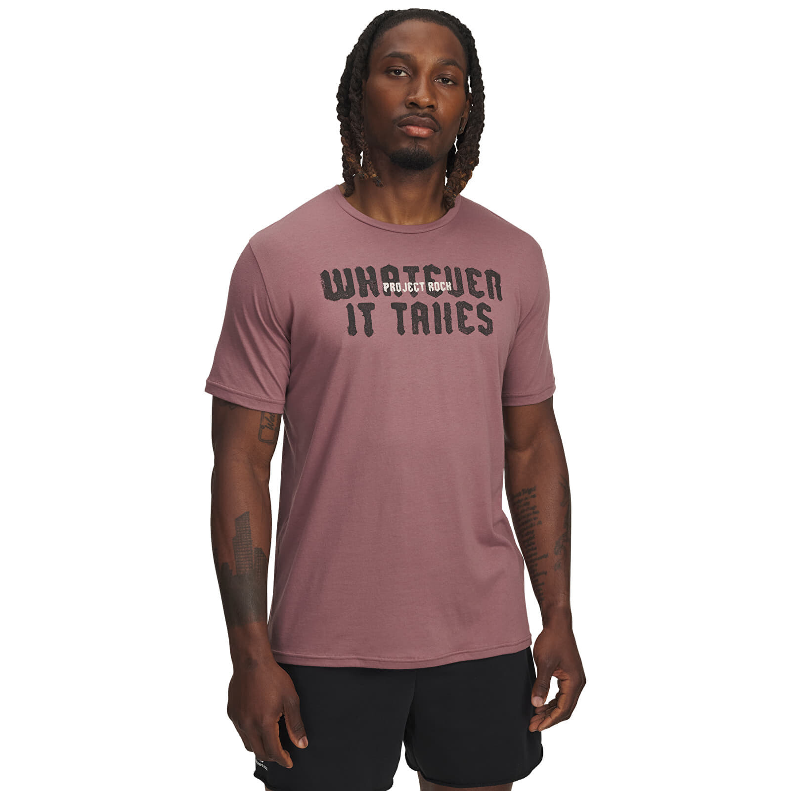 T-shirt Under Armour Pjt Rck Q3 SS T-Shirt 1 Brown L
