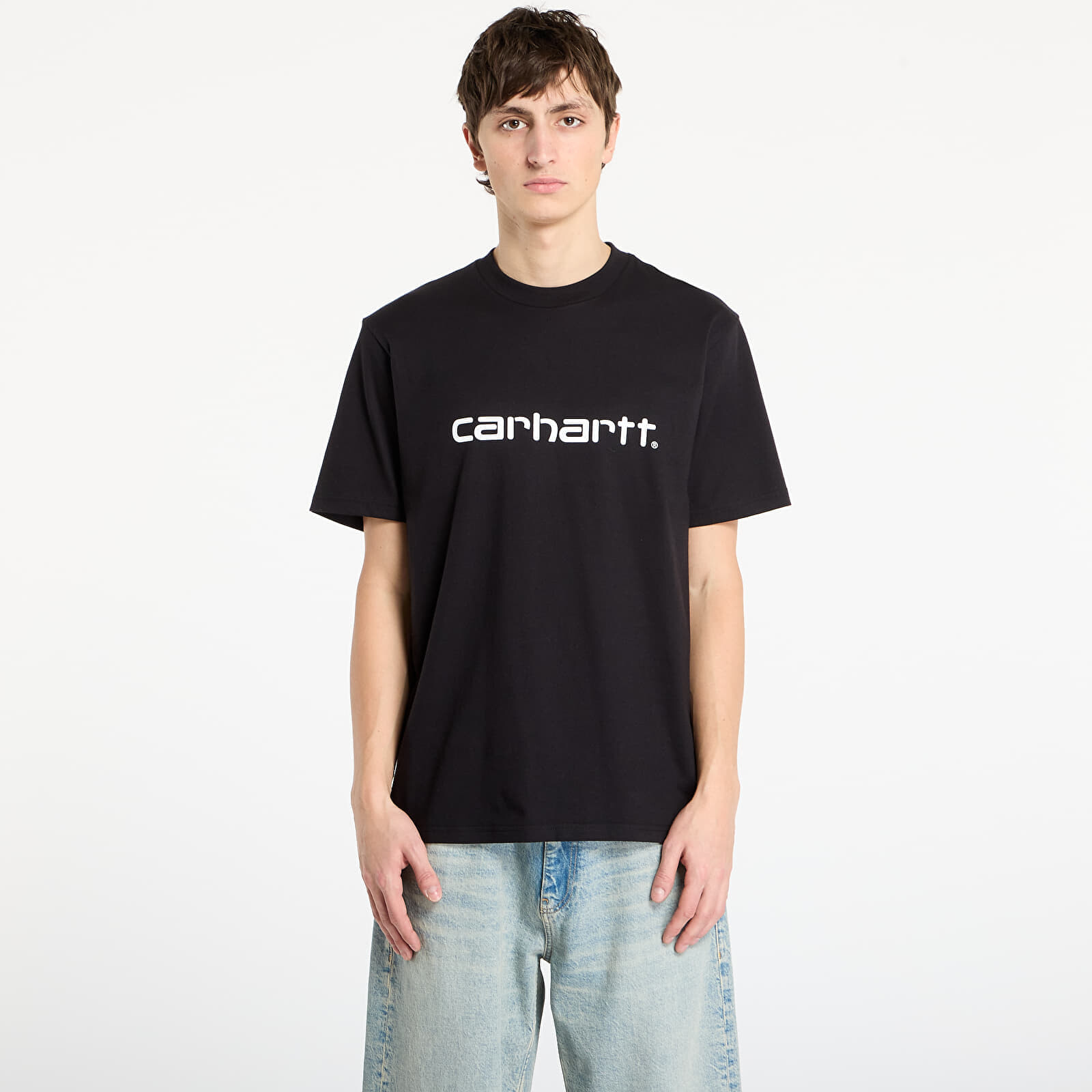 T-shirt Carhartt WIP S/S Script T-Shirt Black/ White M