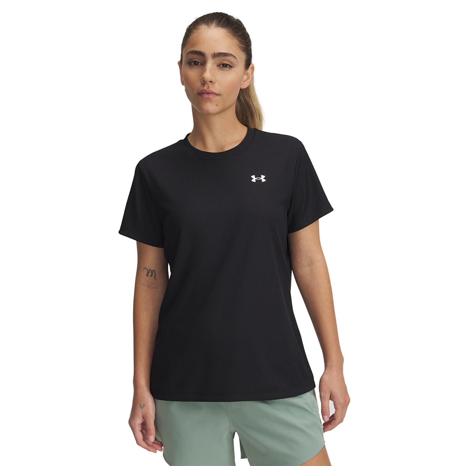 T-shirt Under Armour Tech Rib SS T-Shirtc Black XS