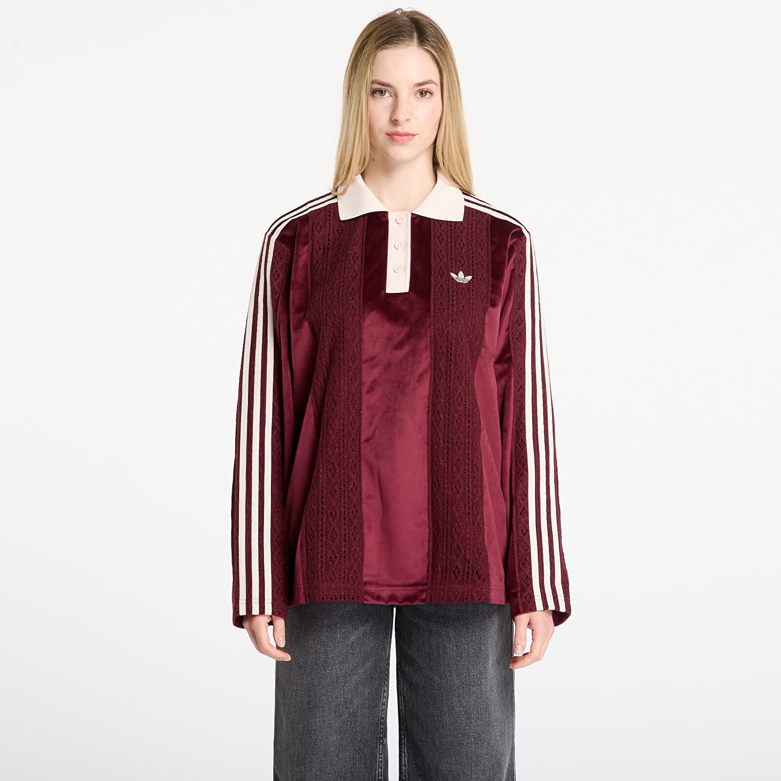 T-shirt adidas Ls Jersey Maroon L