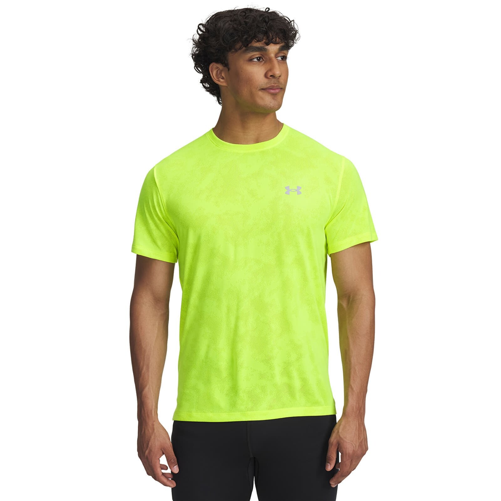T-shirt Under Armour Launch Camo SS T-Shirt Yellow M