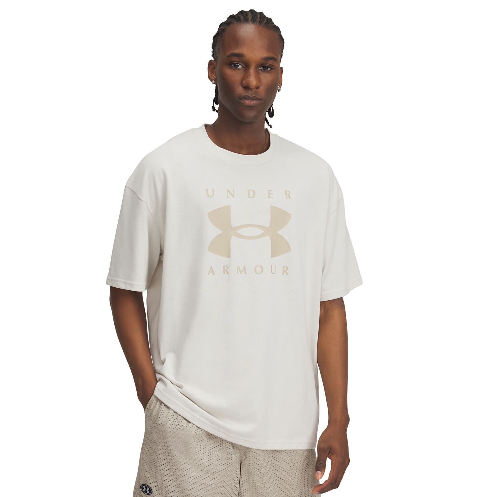 T-shirt Under Armour M Hw Os Branded SS T-Shirt White L
