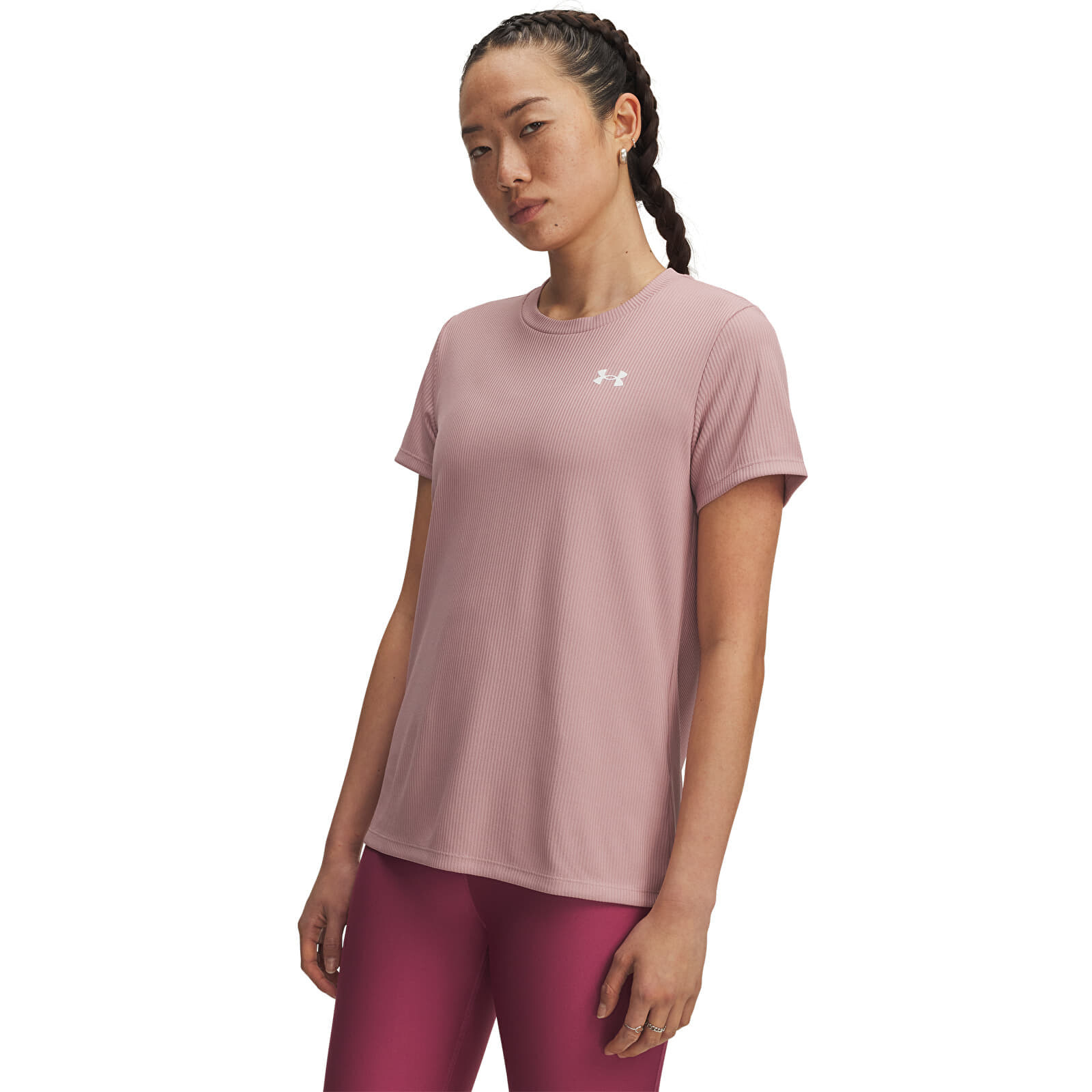 T-shirt Under Armour Tech Rib SS T-Shirtc Pink XL