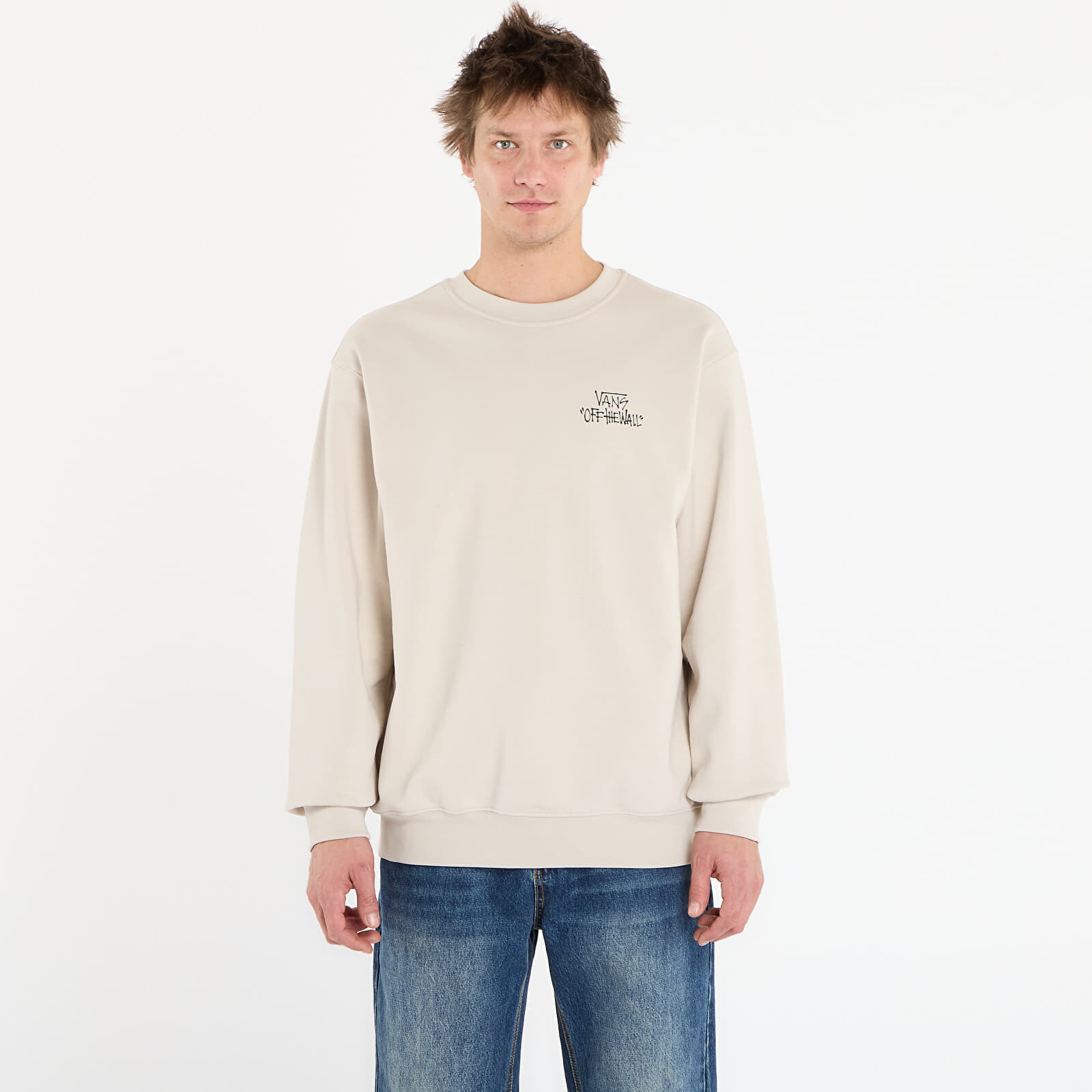 Sweatshirt Vans Stomper Loose Fit Crew Taupe Mist XL