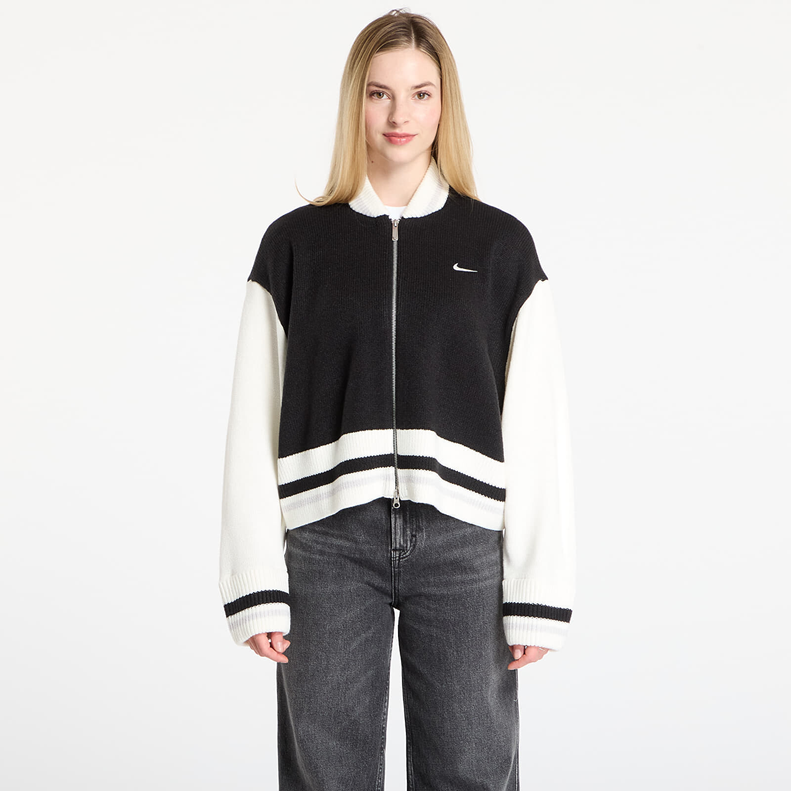 Sweater Nike Sportswear Women's Cardigan Black/ Sail/ Vast Grey/ Sail XL