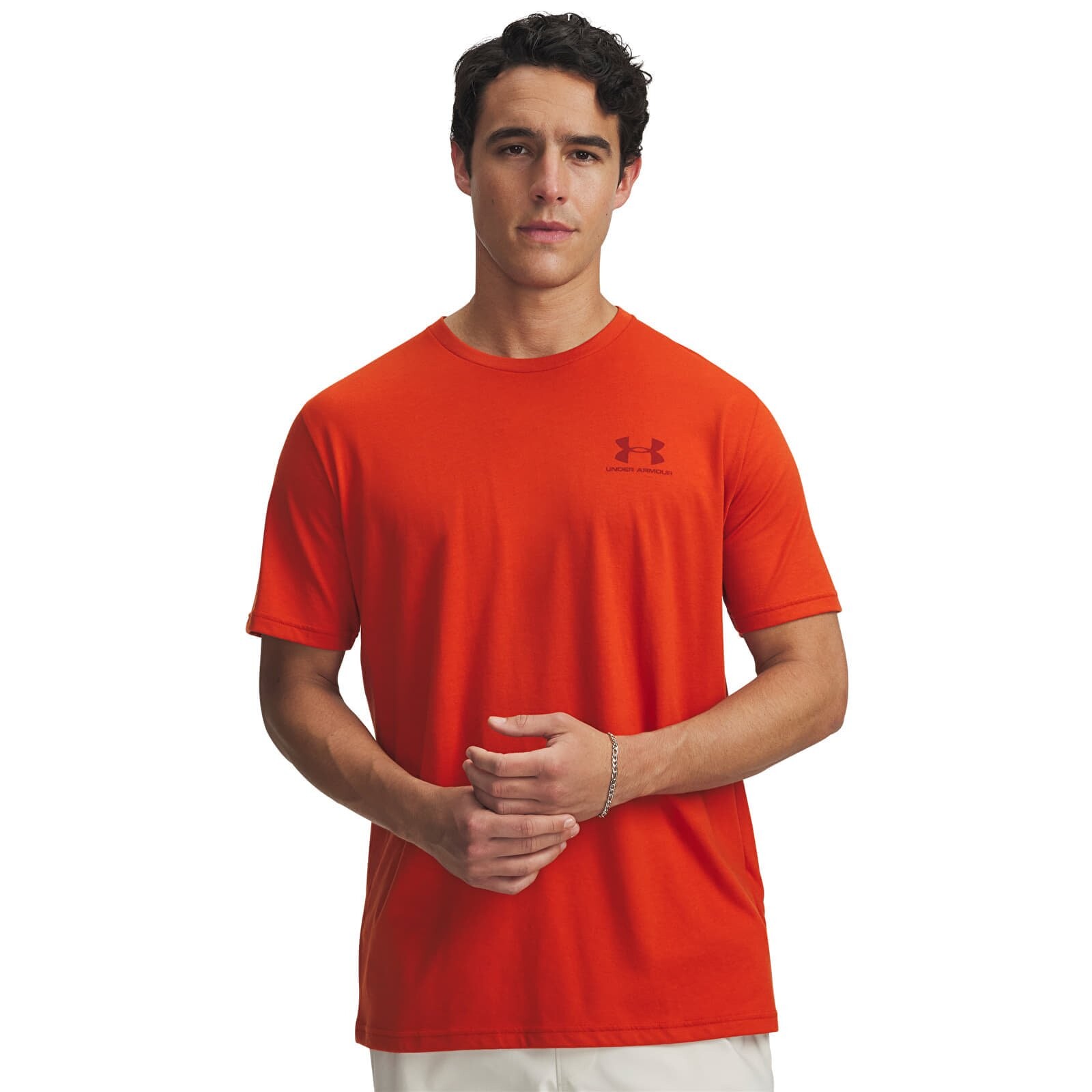 T-shirt Under Armour M Sportstyle Lc SS T-Shirt Orange XXL