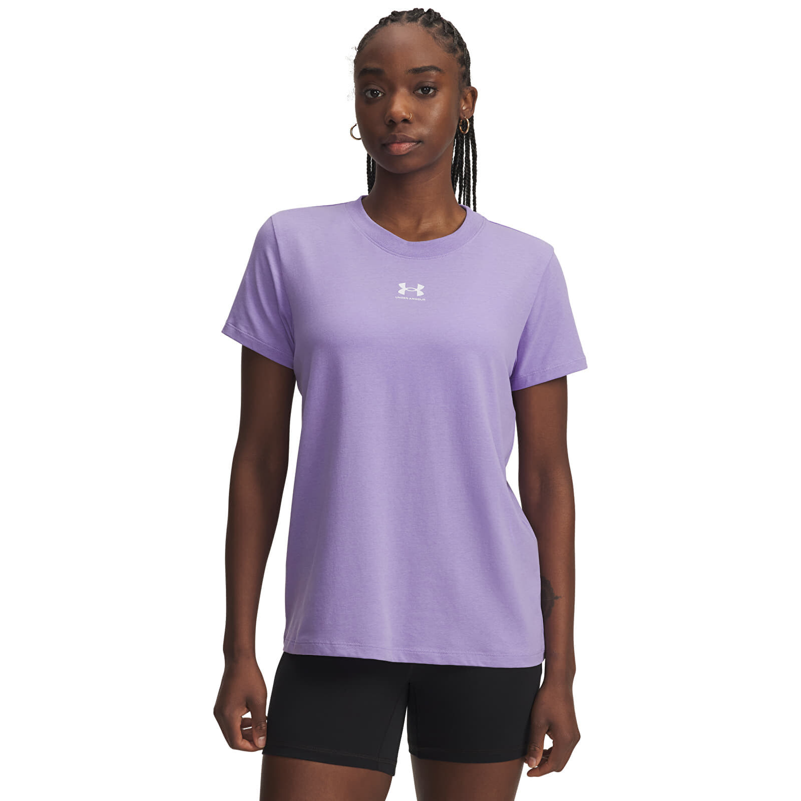 T-shirt Under Armour Rival Core SS T-Shirt Purple XL