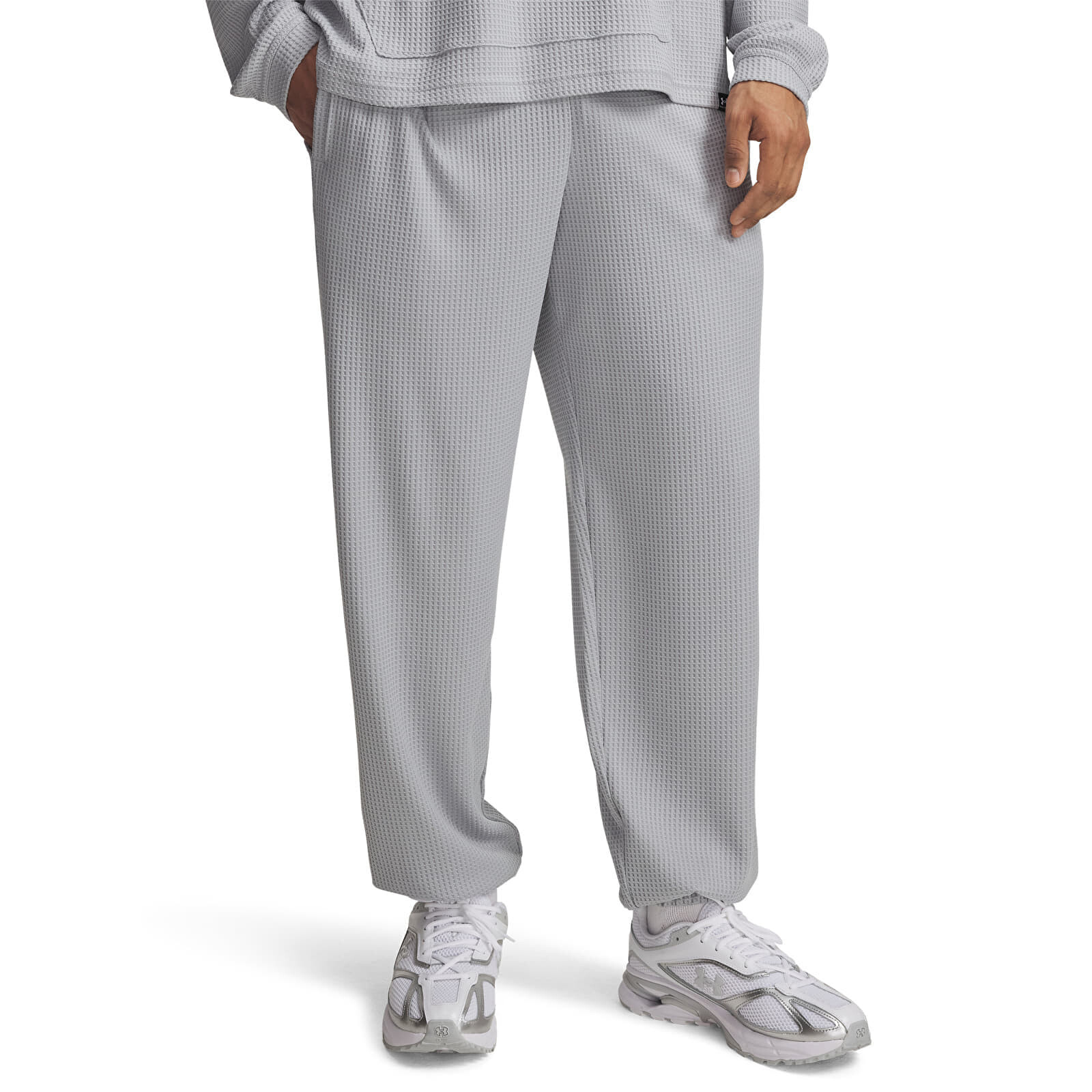 Pants Under Armour Rival Waffle Jogger Gray S
