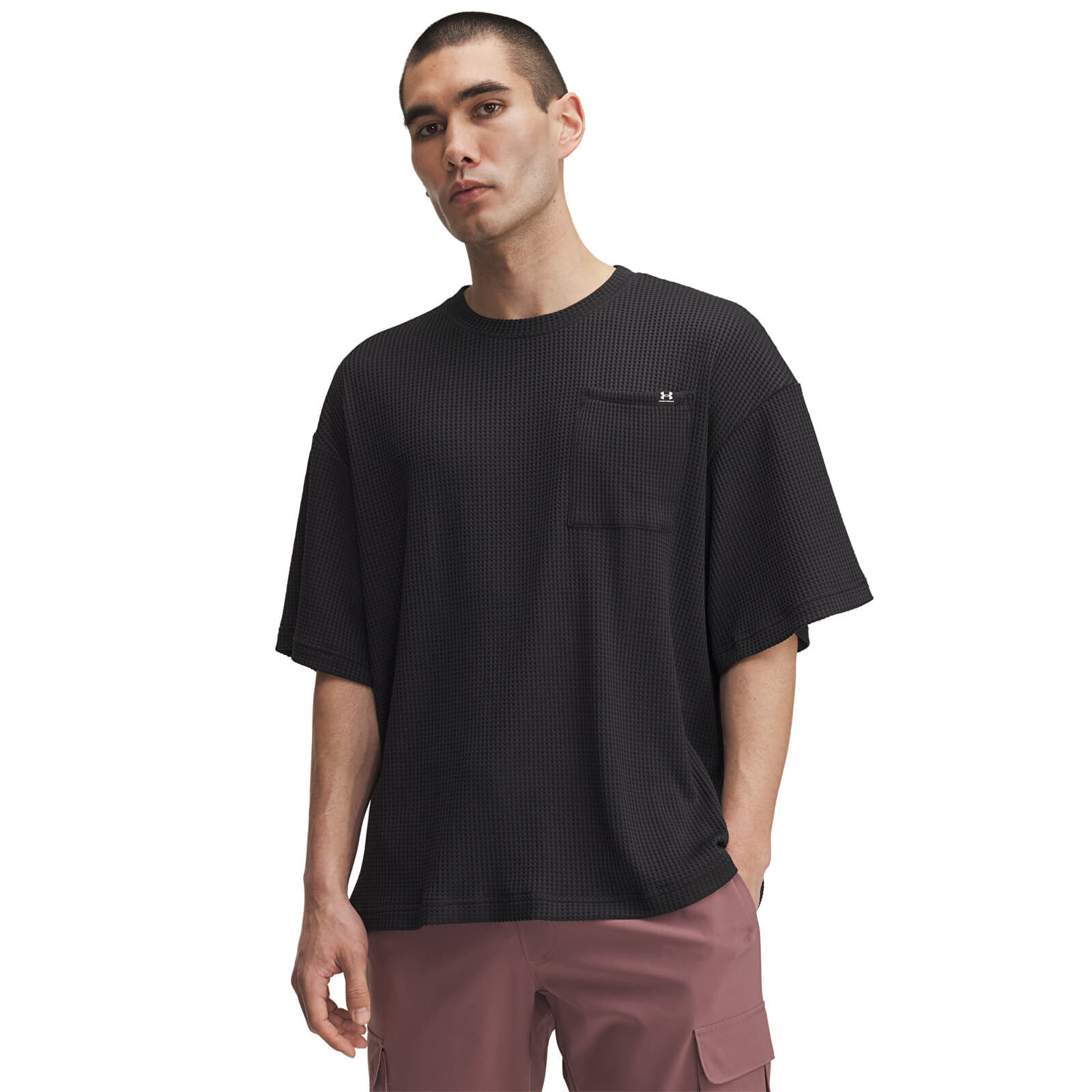 Sweatshirt Under Armour Rival Waffle Crew Black XXL