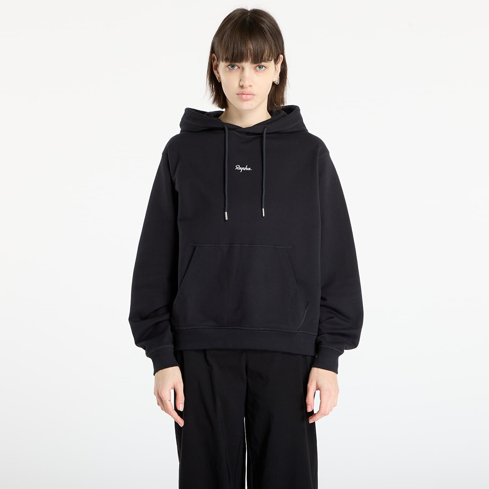 Sweatshirt Rapha Women's Cotton Hoodie Black/ White M