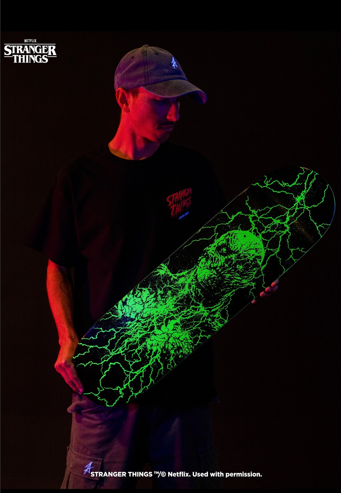Santa Cruz x Stranger Things - Vecna 8.5 x 32.2 Inch - Skate Deck
