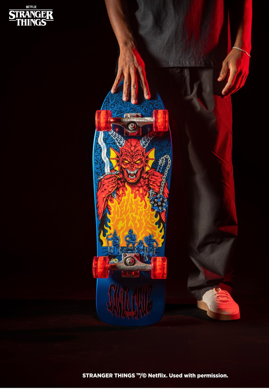 Santa Cruz x Stranger Things - Knox Hellfire Pit 10.07 x 31.275 Inch - Skate Deck