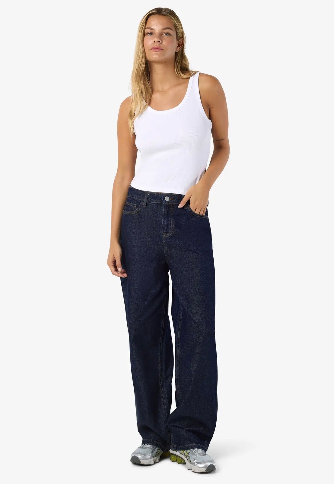 Noisy May - Alexa Dark Blue Denim - Jeans - blue - W24 / L32 - 100% Cotton,Denim