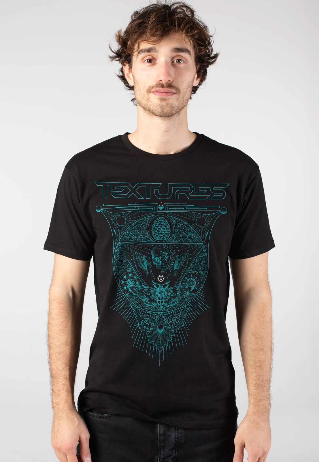 Textures - Moth - T-Shirt - black - L - 100% Cotton,Jersey